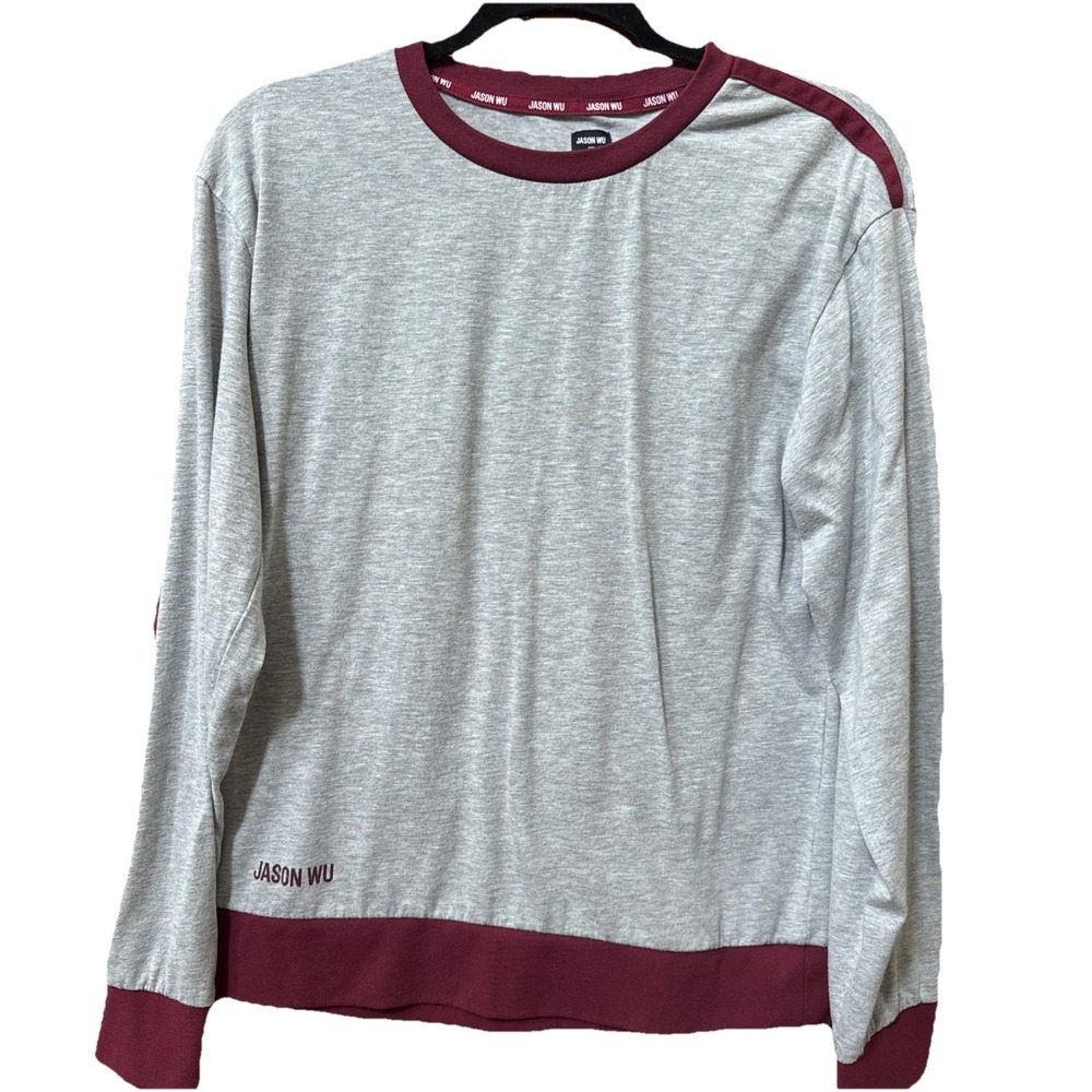Jason Wu Women's Gray/Red Long Sleeve‎ Shirt Size Medium